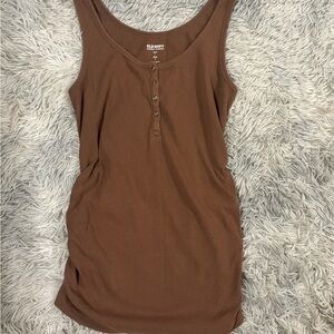 Old Navy Women's Brown Buttoned Tank Top